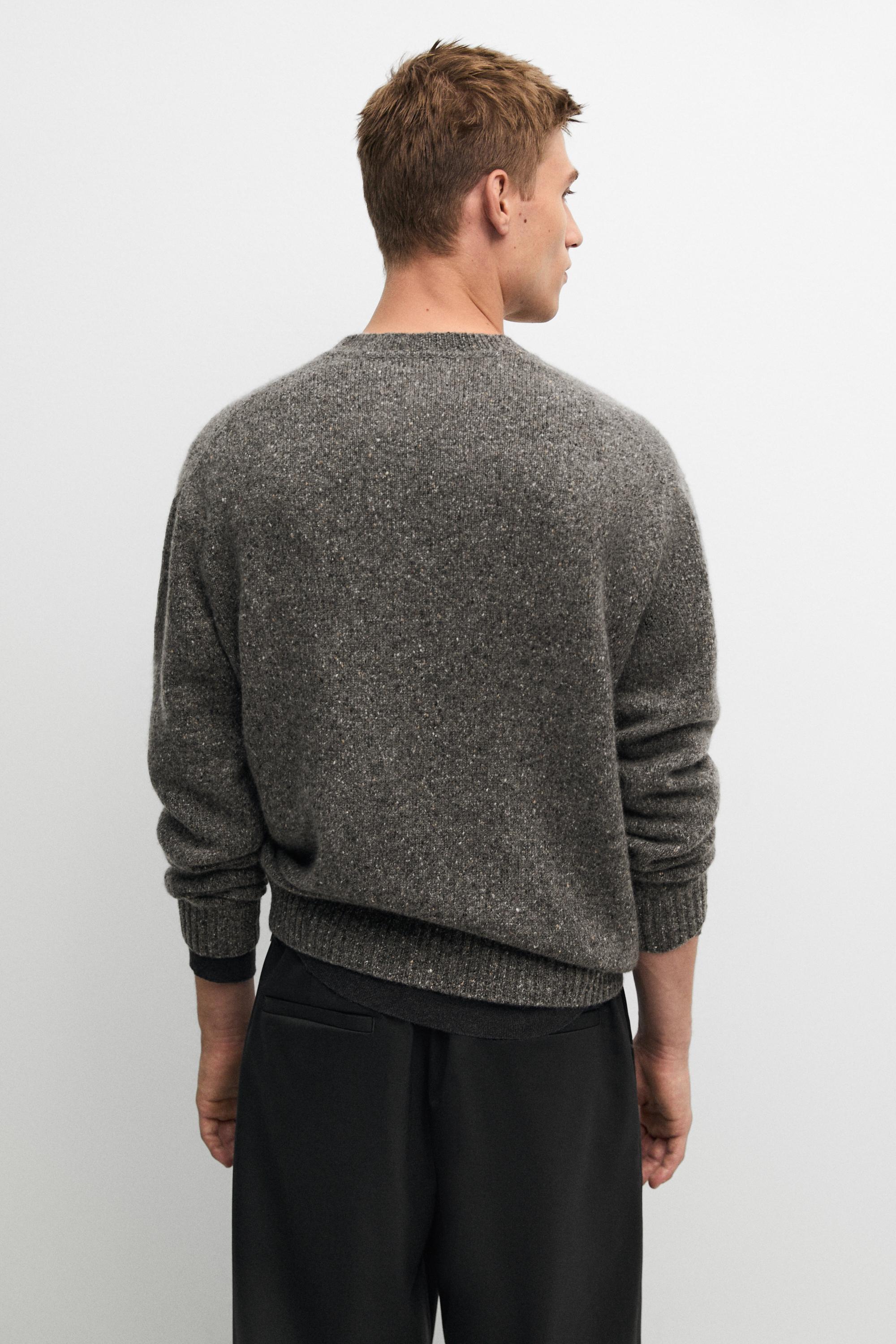 Pull en maille chinée 100 % cachemire